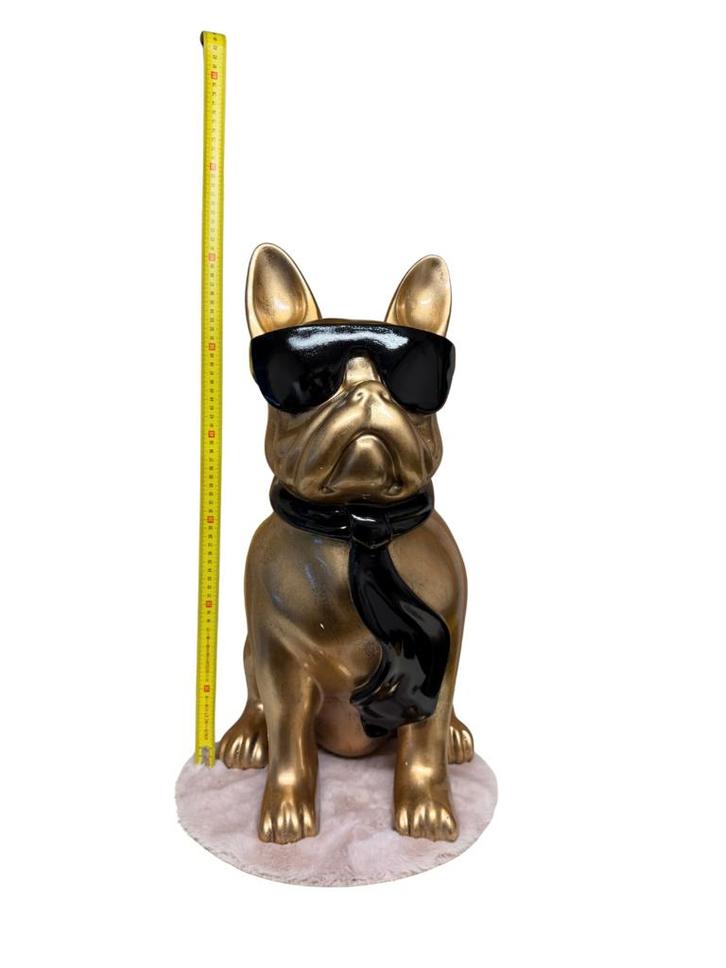Decoratief beeld - Franse bulldog met zonnebril - polyresin, Antiek en Kunst, Kunst | Overige Kunst, Verzenden