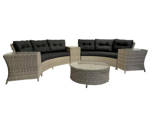 6-persoons Loungeset Colombo | Halfronde opstelling, Tuin en Terras, Tuinsets en Loungesets, Ophalen of Verzenden