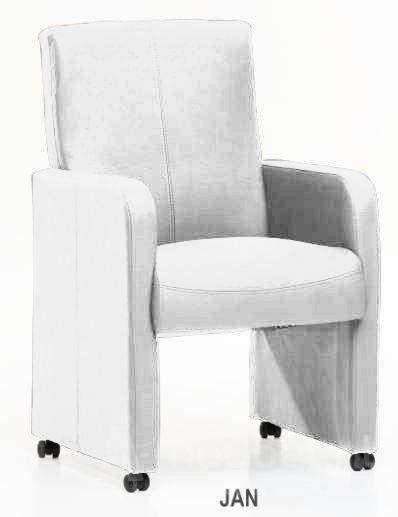 Eetkamerstoel Jan - eetkamerstoelen - Wit, Huis en Inrichting, Stoelen, Wit, Nieuw, Stof