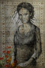 Jacqueline Klein Breteler - She blossoms. -painting on a