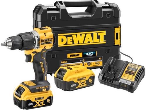 DeWalt DCD100YP2T-QW Accu klopboormachine 18V 5,0Ah Li-Ion, Doe-het-zelf en Verbouw, Gereedschap | Boormachines, Zo goed als nieuw