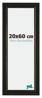 Fotolijst 20x60cm Zwart Goud Geveegd Hout Sheffield, Huis en Inrichting, Woonaccessoires | Lijsten, Verzenden, Nieuw