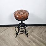 Kruk - draaikruk - in hoogte verstelbaar - Leder, Metaal