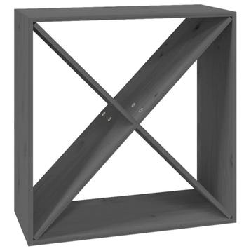 Wijnhouder grenenhout grijs 62x62cm | retourdeal 57% beschikbaar voor biedingen