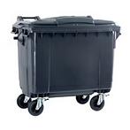 Afvalcontainer 660 liter grijs met driekantslot, Nieuw, Ophalen of Verzenden