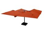 Veiling - Vierdubbele hangende parasol oranje 4 * 300x300cm, Tuin en Terras, Parasols, Nieuw