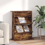 vidaXL Tijdschrift Rek Gerookt eiken 70 x 41 x 96 cm Bewerkt, Verzenden, Nieuw