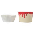 PME Halloween Cupcake Cups Druppelend Bloed Ø45mm 12st.**, Verzenden, Nieuw
