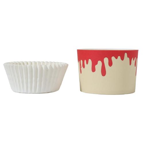 PME Halloween Cupcake Cups Druppelend Bloed Ø45mm 12st.**, Hobby en Vrije tijd, Taarten en Cupcakes maken, Nieuw, Verzenden