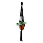 Plantenhanger Punky Zwart - Katoen - Macramé -, Huis en Inrichting, Woonaccessoires | Overige, Ophalen of Verzenden, Nieuw