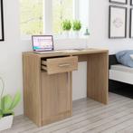 Bureau met lade en kastje 100x40x73 cm eiken (Interieur)
