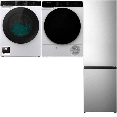 Hisense Koelvriescombinatie + Wasmachine + Droger, Witgoed en Apparatuur, Wasmachines