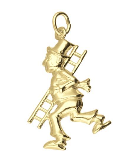 Gouden Schoorsteenveger kettinghanger, Sieraden, Tassen en Uiterlijk, Kettinghangers, Verzenden