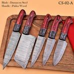 Keukenmes - Chefs knife - Gevouwen staal, Pakka-hout -