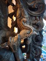 Sculptuur van 90 cm Dea Saraswati Handgemaakt Hout -