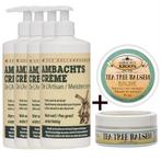 4x pomp 450ml + 1 x Tea Tree Balsem 75ml, Verzenden, Nieuw
