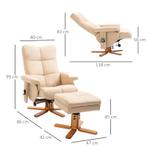 TRUUSK Relaxfauteuil Met Ligfunctie Massagestoel Met Voetenb, Huis en Inrichting, Fauteuils, Verzenden, Nieuw