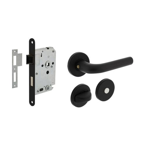 Intersteel deurbeslag set WC-slot en deurkruk Eucla op rozet, Doe-het-zelf en Verbouw, Hang- en Sluitwerk, Nieuw, Verzenden