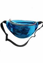 Grote Heuptas Blauw Tas Tasje Heuptasje Metallic Glitter Fan, Sieraden, Tassen en Uiterlijk, Tassen | Damestassen, Nieuw, Overige typen