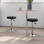 vidaXL Eetkamerstoelen 2 st kunstleer zwart, Huis en Inrichting, Stoelen, Verzenden, Nieuw, Zwart