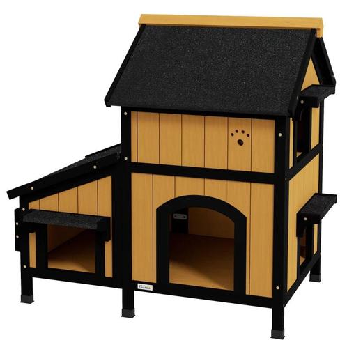 TRUUSK Kattenhuis, Kattenhut, Kattengrot, Inclusief Bloembak, Dieren en Toebehoren, Katten-accessoires, Nieuw, Verzenden