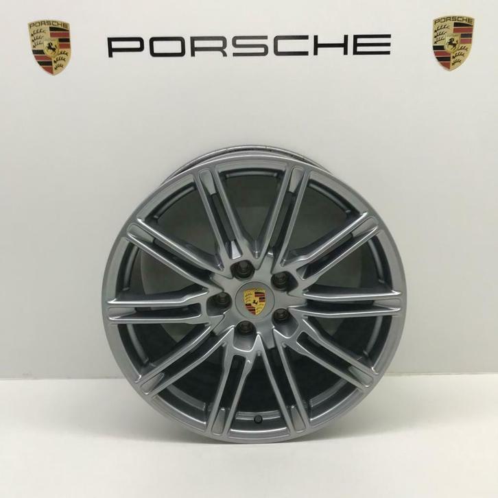 Porsche Cayenne ORIGINELE 21 SportEdition GT-zilver + banden, Auto-onderdelen, Banden en Velgen, 21 inch, 295 mm, Personenwagen