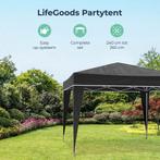 2dekans | LifeGoods Partytent - Paviljoen - 3x3 m - Easy Up, Tuin en Terras, Partytenten, Ophalen of Verzenden, Zo goed als nieuw