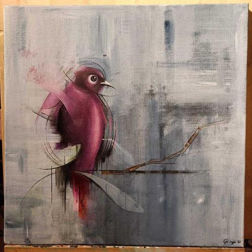Giorgio Colombo - Uccello Rosso, Antiek en Kunst, Kunst | Schilderijen | Modern