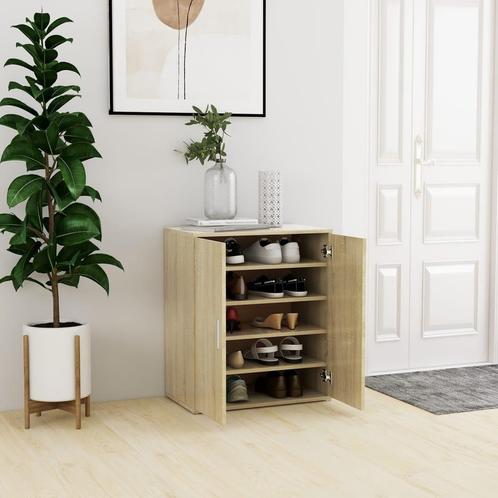 vidaXL Schoenenkast 60x35x70 cm bewerkt hout sonoma, Huis en Inrichting, Kasten | Schoenenrekken, Nieuw, Verzenden