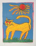 Guillaume Corneille - Litho gesigneerd :  De gele kat, 1991, Antiek en Kunst, Kunst | Litho's en Zeefdrukken, Verzenden