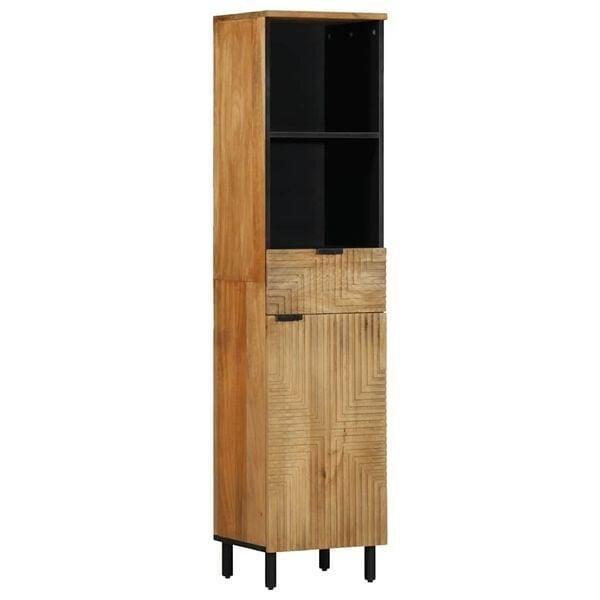 Badkamerkast Massief Mango | Retourdeal 60% Korting, Huis en Inrichting, Badkamer | Badkamermeubels, Minder dan 25 cm, Nieuw, (Half)hoge kast