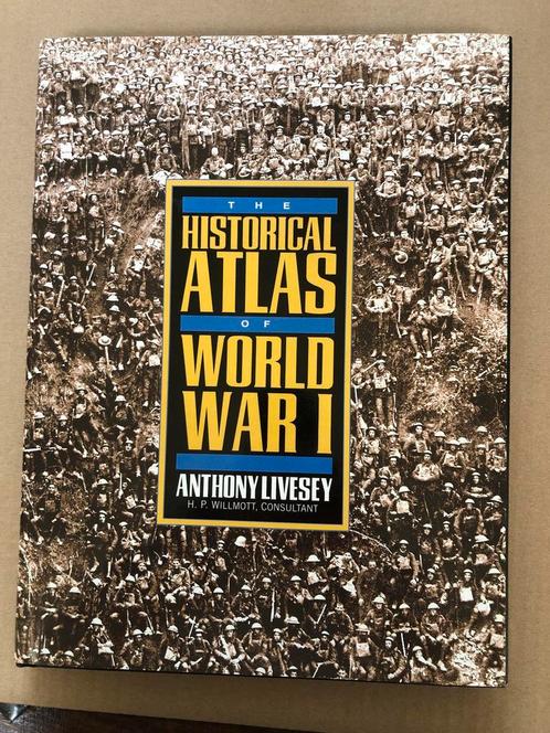 Historische Atlas Werelsoorlog I - in nieuwstaat - Engels, Boeken, Atlassen en Landkaarten, Overige gebieden, Overige typen, Zo goed als nieuw