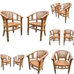 Stoel - Teak - Set of ten solid original teak chairs high