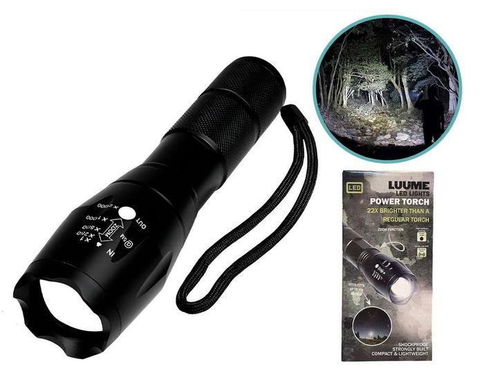 Luume Militaire Zaklamp - 3W LED - 5 Lichtstanden, Huis en Inrichting, Lampen | Overige, Nieuw, Verzenden