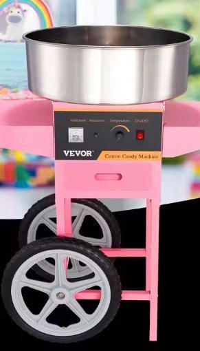Commerciële suikerspinmachine 1000W met kar en RVS kom, Huis en Inrichting, Keuken | Keukenelementen, Nieuw, Verzenden