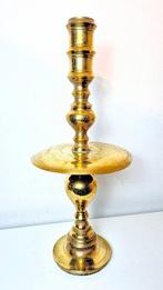 Kandelaar - Zware XL Goud Koper Kraag Lichtdrager - 67 cm -, Antiek en Kunst