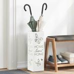 vidaXL Paraplubak Wit 15,5x15,5x49 cm Staal, Huis en Inrichting, Woonaccessoires | Paraplubakken, Verzenden, Nieuw