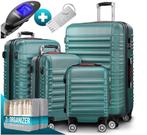 Reiskoffers Groen 4-delig ABS met gratis accessoires, Caravans en Kamperen, Verzenden, Nieuw
