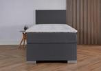 ACTIE! 1-Persoons boxspring Cannes 90 200 Antraciet, 90 cm, Eenpersoons, Verzenden, Nieuw