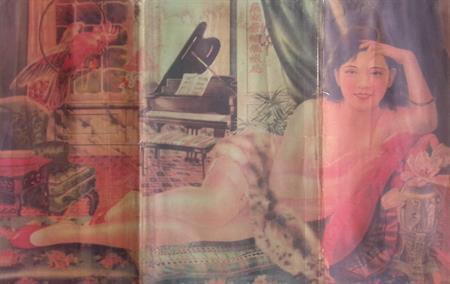 Wuxi Silk Company  - de vrouw in een nertsenmantel, Verzamelen, Posters, Nieuw, Overige onderwerpen, Met lijst, Verzenden
