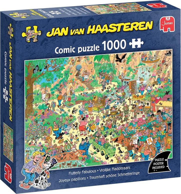 Jan van Haasteren - Vrolijke Fladderaars Puzzel (1000, Hobby en Vrije tijd, Denksport en Puzzels, Nieuw, Verzenden