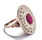 Zonder Minimumprijs - Ring - 9 kt. Roségoud, Zilver -, Sieraden, Tassen en Uiterlijk, Ringen, Nieuw
