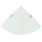 vidaXL Hoekschappen 2 st met chromen dragers 25x25 cm glas, Verzenden, Nieuw