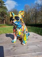 Beeld, street Art bulldog with sunglasses - 33 cm -
