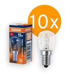 10 stuks Osram gloeilamp Ovenlamp E14 230V 15W Helder 300..., Ophalen of Verzenden, Nieuw
