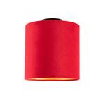 Plafondlamp met velours kap rood met goud 25 cm - Combi, Huis en Inrichting, Nieuw, Overige materialen, Klassiek / Antiek