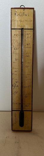 Thermometer - Hout - Thermometer, Antiek en Kunst, Curiosa en Brocante