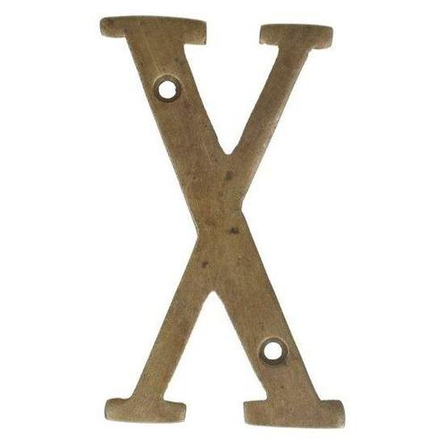 Letter groot X, brons antiek, Huis en Inrichting, Woonaccessoires | Overige, Nieuw, Ophalen of Verzenden