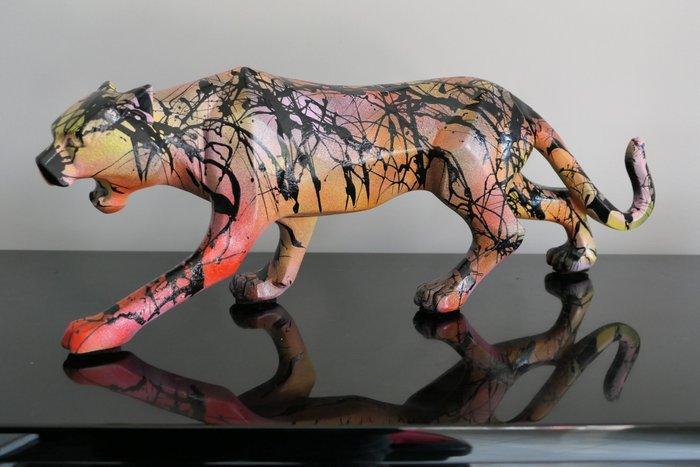 RichART - Panthère multicolore version graffiti, Antiek en Kunst, Kunst | Designobjecten