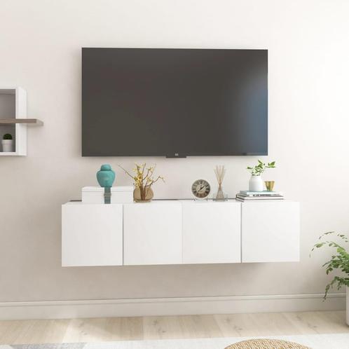 vidaXL Tv-hangmeubelen 2 st 60x30x30 cm wit, Huis en Inrichting, Kasten | Televisiemeubels, 25 tot 50 cm, Nieuw, Overige houtsoorten